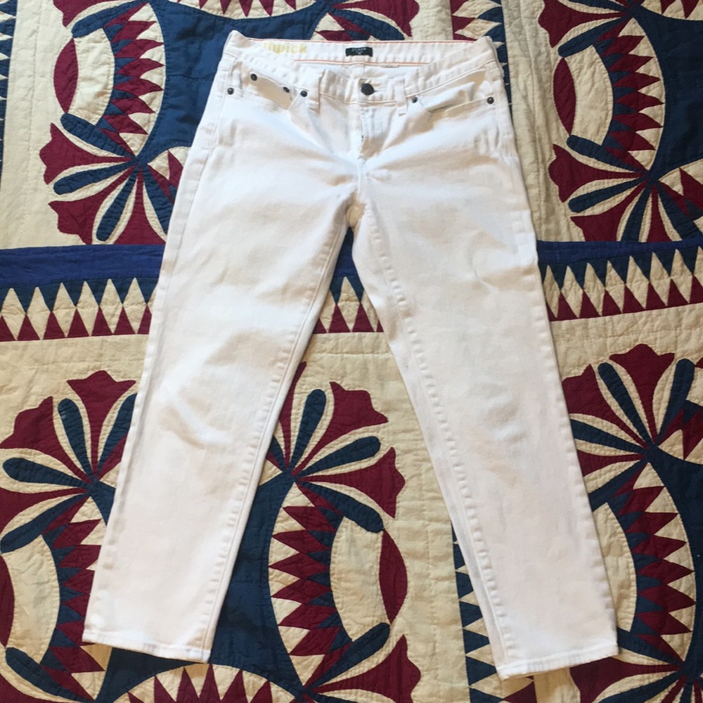 White Jcrew toothpick pants